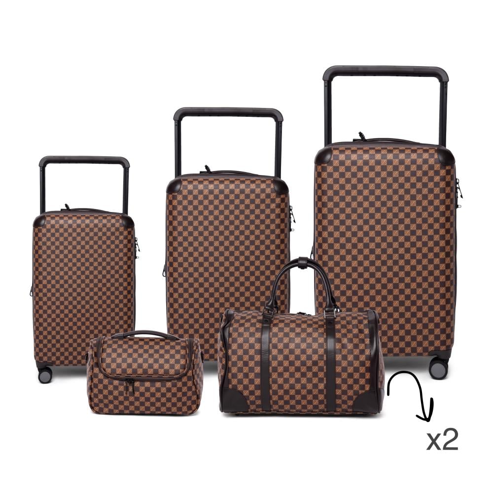 حقائب جلد 5 قطع CP (brown) - DDiveLuggageDDive